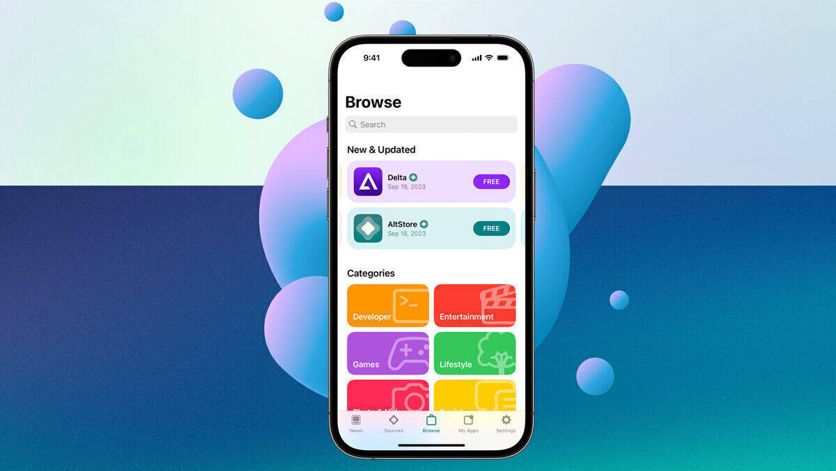Premiere: Zum ersten Mal seit dem Start des iPhones 2007 lassen sich Apps jetzt offiziell aus Apple-unabhängigen Quellen laden.