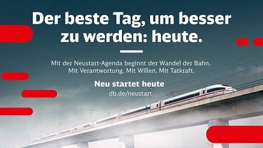 Mit der neuen Kampagne will die Deutsche Bahn von ihrer Transformation überzeugen.