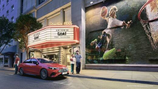 Fahrzeuge von Mercedes-Benz spielen im Film G.O.A.T. mehr als eine Nebenrolle.