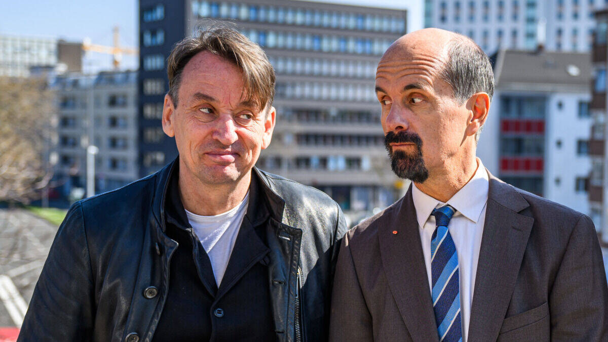 Der Erfinder und seine Kultfigur: Ralf Husmann (l.) und Schauspieler Christoph Maria Herbst alias Bernd Stromberg.