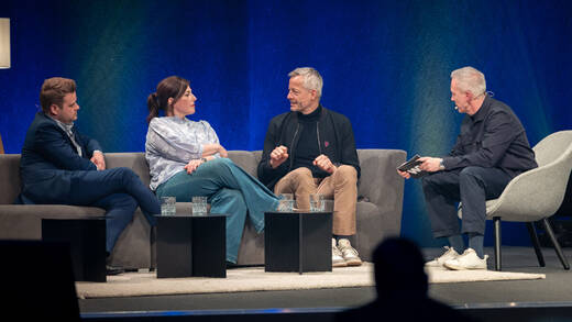 Philipp Westerhoff, Kerstin Niederauer-Kopf, Christian Loefert und Rolf Schröter auf dem W&V Summit